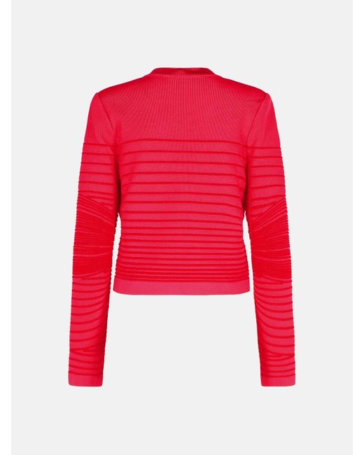 Balmain Red Viscose Blend Jacket