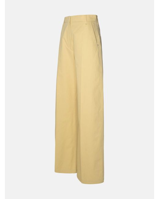 Sportmax Yellow 'gebe' Cotton Trousers