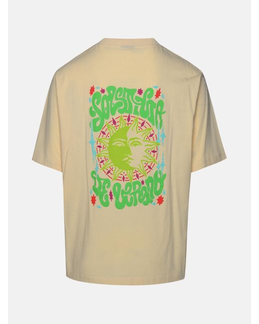 Marcelo Burlon Natural 'solsticio' Cotton T-shirt for men