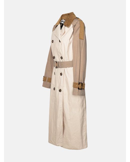 Barbour Natural 'ingleby' Multicolor Cotton Trench Coat