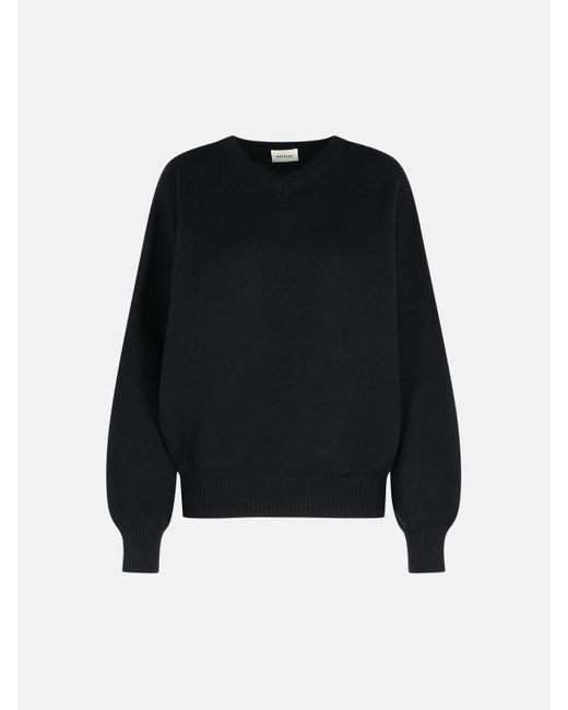 Khaite Black 'wolfe' Cashmere Sweater
