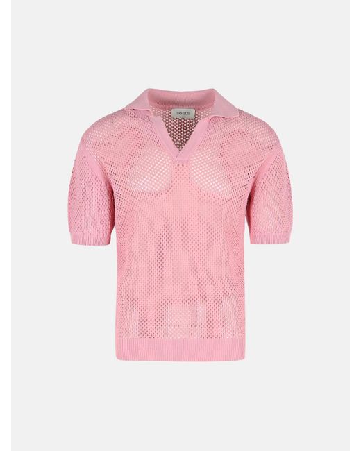 Laneus Pink Viscose Blend Sweater for men
