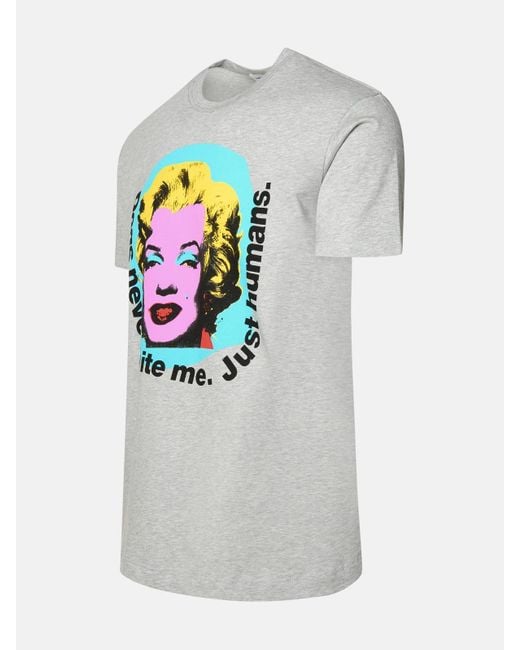 Comme des Garçons Gray Comme Des Garçons Shirt 'marilyn Monroe' Cotton T-shirt for men