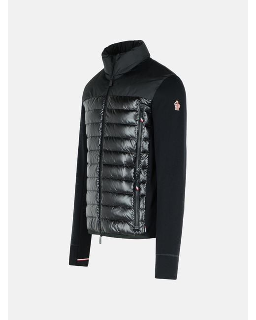 Moncler Black Polyester Blend Padded Sweatshirt for men
