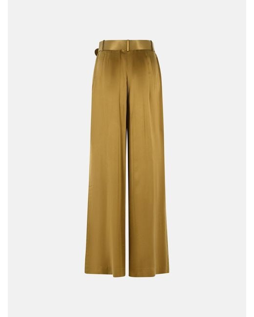 Zimmermann Metallic 'Tuck' Silk Pants