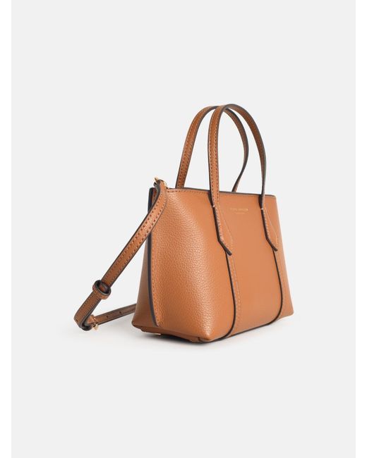 Tory Burch White 'perry' Brown Leather Bag