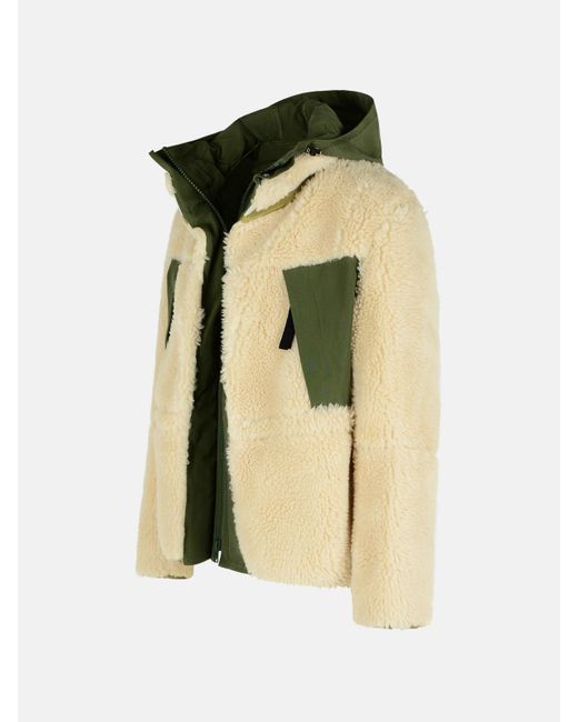 Sacai Natural 'sherling' Wool Blend Jacket for men