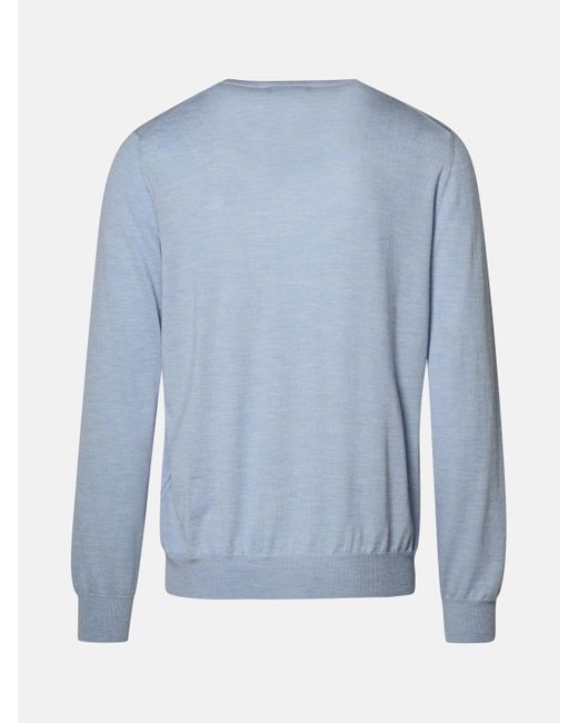Gran Sasso Blue Cashmere Blend Sweater for men