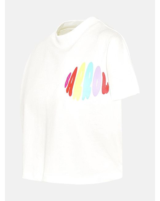 BARROW Barrow t-shirt uomo bianca con stampa orso e scritta logo Barrow  029928002 | ViaMonte Shop