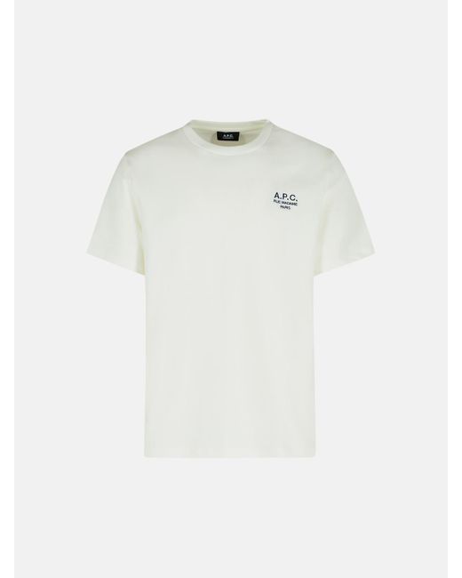 A.P.C. White Cotton T-shirt for men