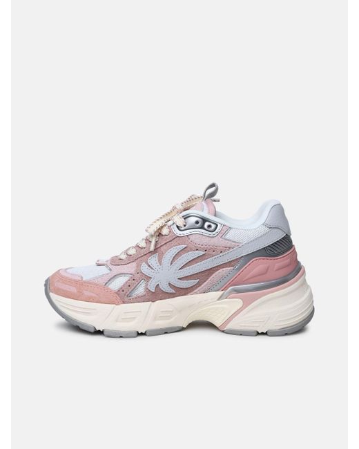 Palm Angels Pink 'pa 4' Leather Blend Sneakers