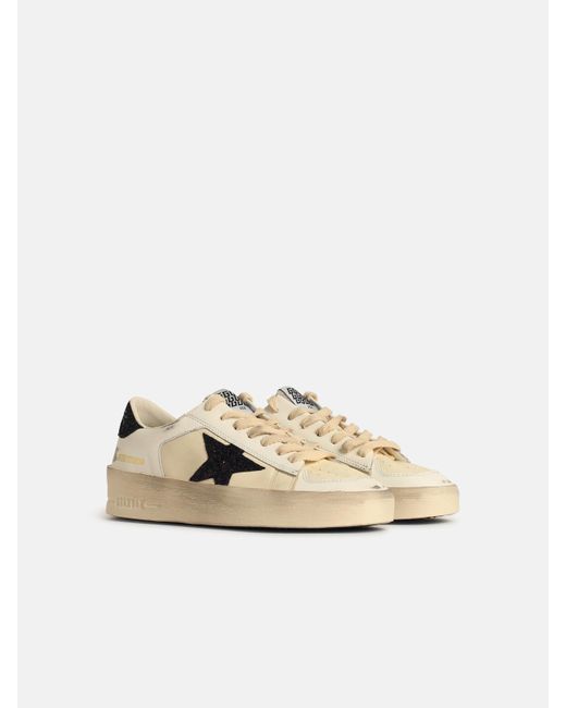 Golden Goose Deluxe Brand Natural 'Stardan' Leather Sneakers
