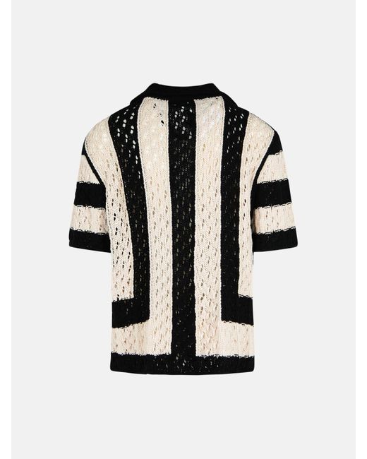 Laneus Black Cotton Sweater for men