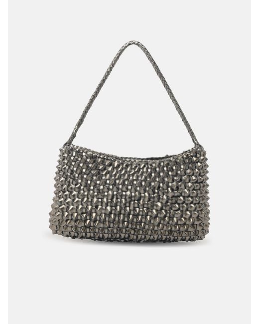 Dragon Diffusion Gray 'Basil Cactus' 'Covert Foil' Leather Bag