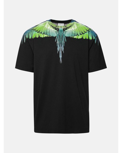 Marcelo Burlon Black 'icon Wings' Cotton T-shirt for men