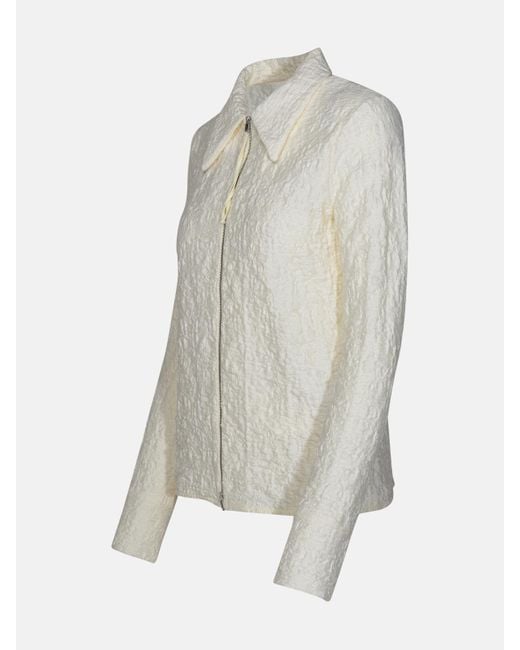 Jil Sander White Ivory Cotton Jacket