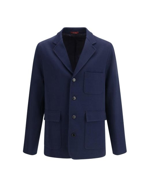 Gucci Blue Cotton Jersey Jacket for men
