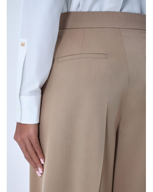 Max Mara Brown Wool Tailored Pants