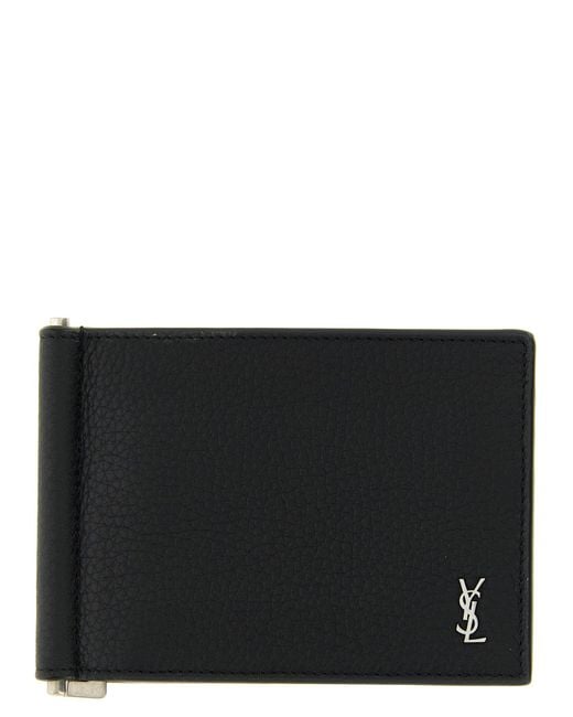 Saint Laurent Black 'Tiny Cassandre' Card Holder for men