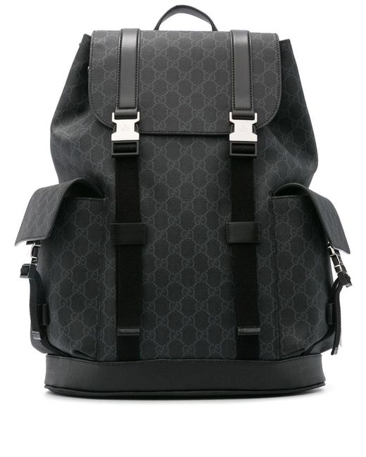 Gucci Black Leather Backpack for men