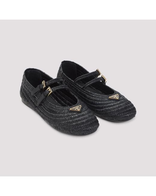 Prada Black Ballerinas