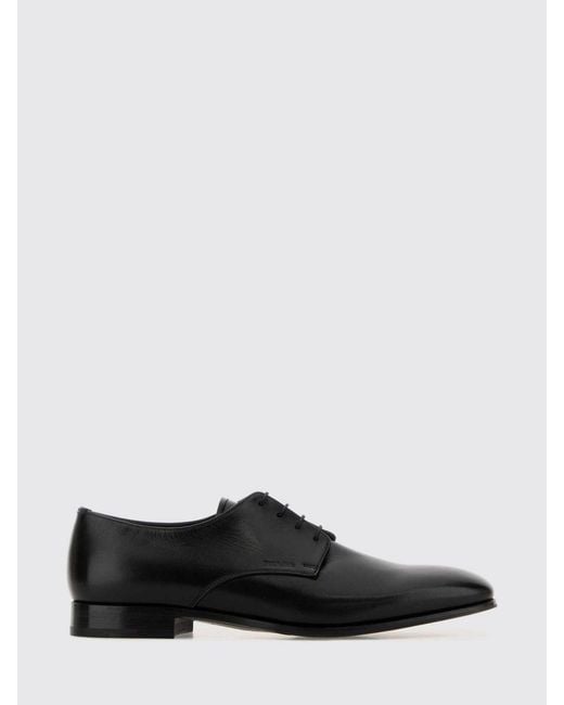Prada White Leather Derby Shoes for men