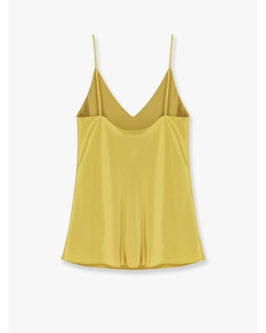 Max Mara Yellow Quassia Silk Top