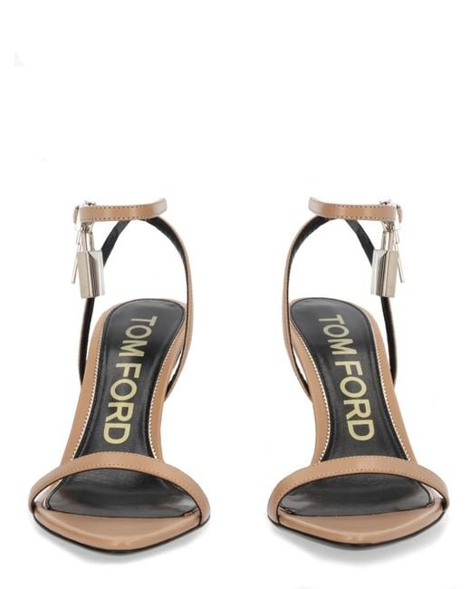 Tom Ford Metallic Sandal With Padlock