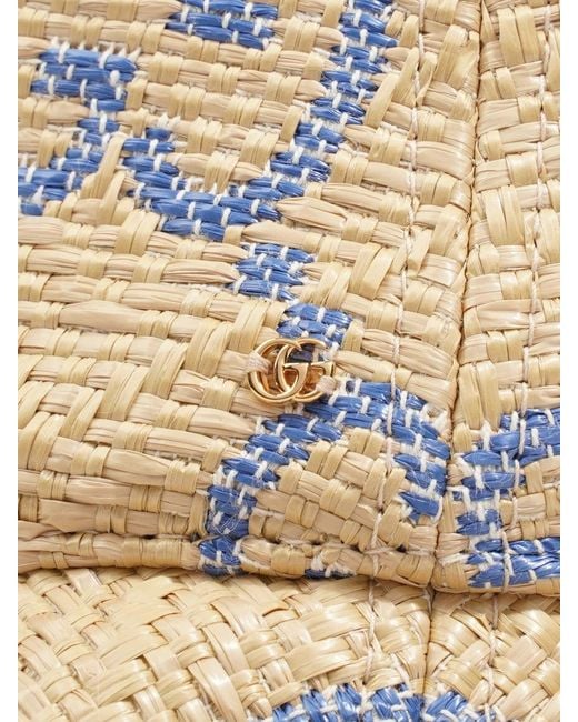 Gucci Natural Gg Raffia Effect Bucket Hat