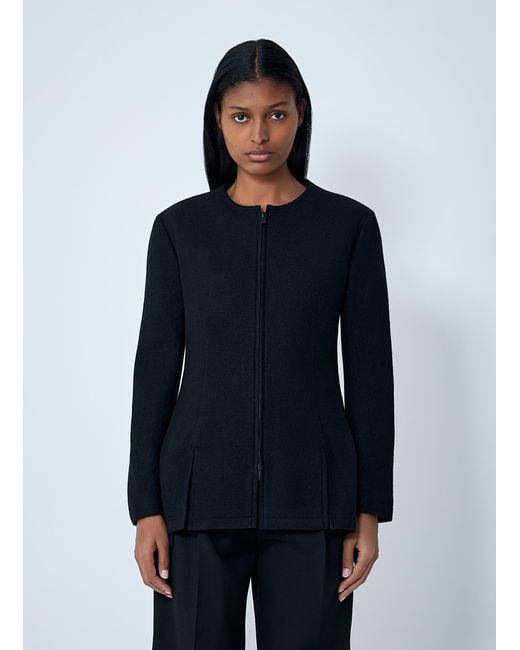 Yohji Yamamoto Women's Blue Wool Slim Jacket