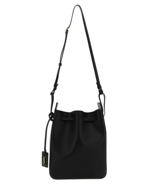 Saint Laurent Black Leather Bucket Bag