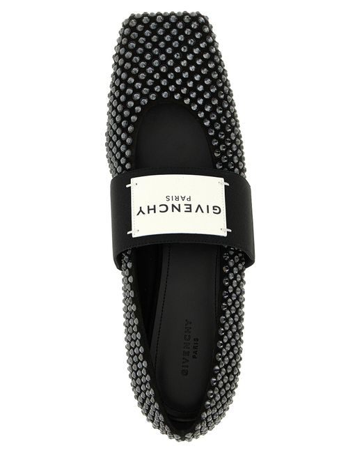 Givenchy Black Sliced Square Ballet Flats