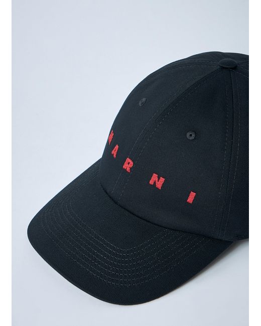 Marni Blue Logo Motif Baseball Cap for men