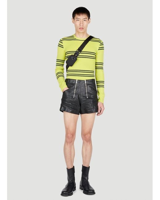 Prada Yellow Stripe Sweater for men