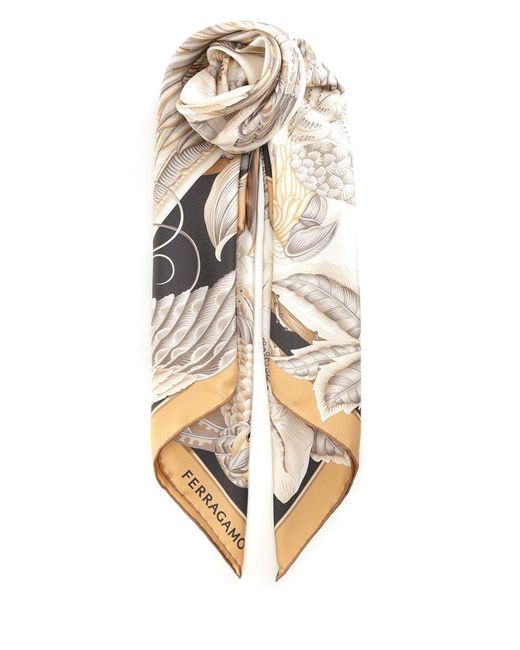 Ferragamo Metallic "Amazon" Scarf