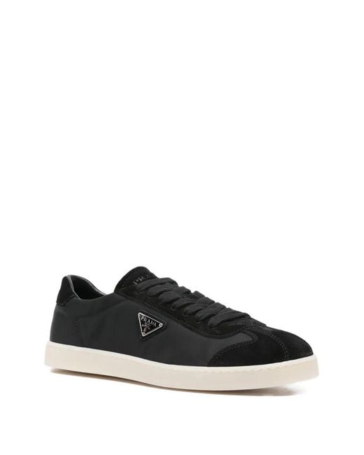 Prada Black Leather Sneakers for men