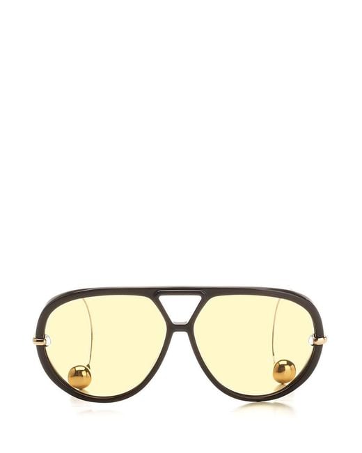 Bottega Veneta Natural "Loop" Glasses