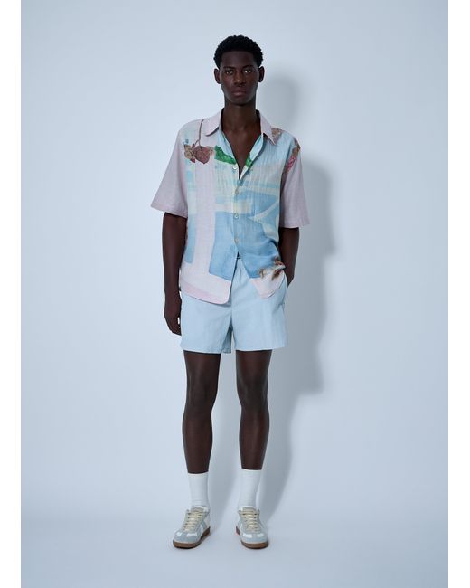 Our Legacy Blue Drape Tech Shorts for men