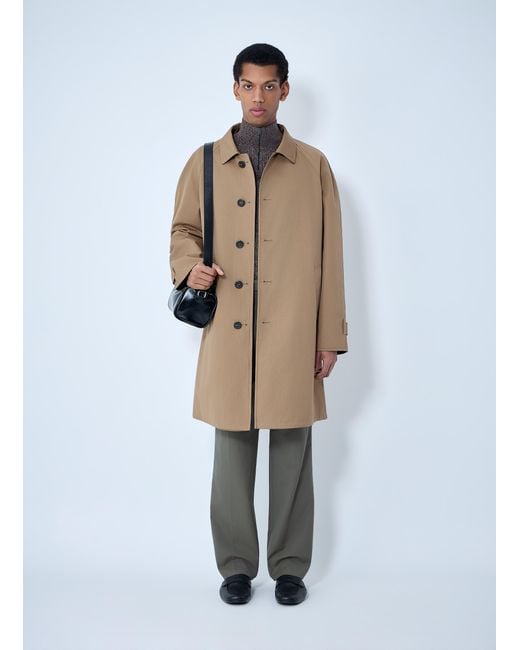 Prada Blue Reversible Buttoned Coat for men
