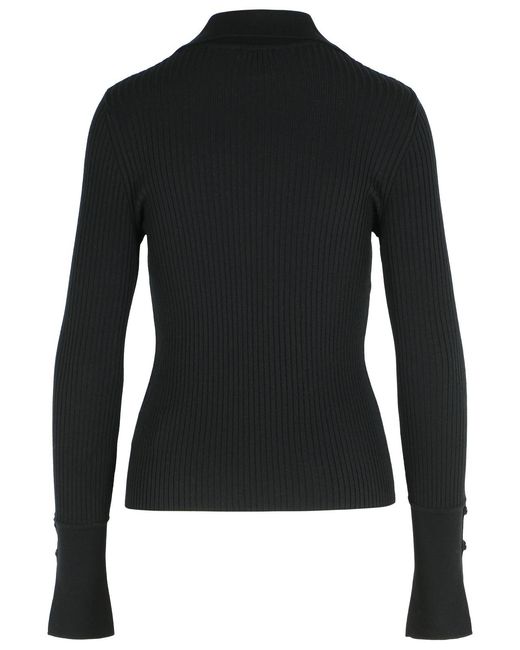 Courreges Black Polyester Blend Sweater