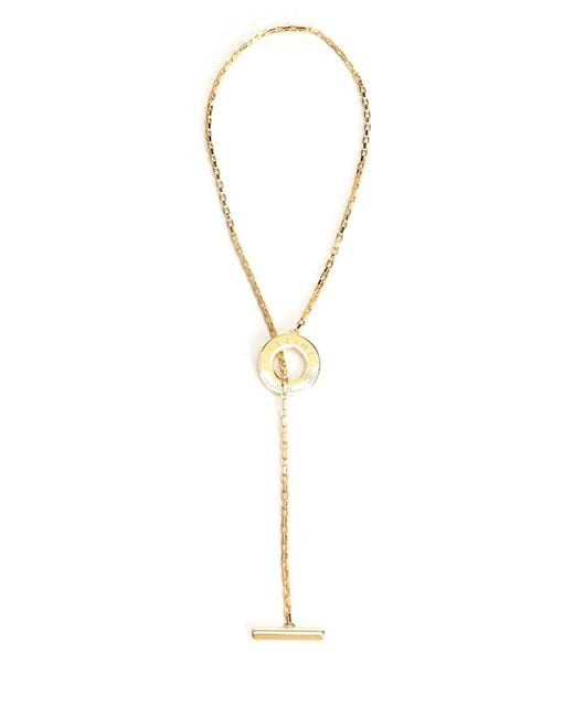 Céline White Disc Necklace