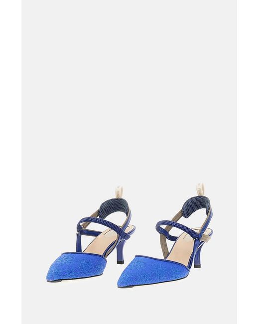 Fendi Blue Mini Slingback Colibr㬠Lite