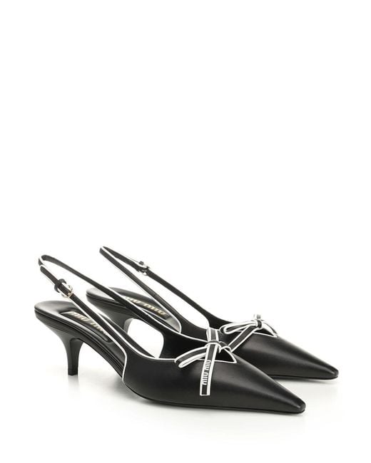 Miu Miu Metallic Slingback Dãcolletã