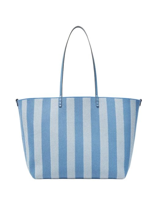 Fendi Blue Large Roll Shopper Bag