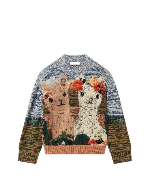 Stella McCartney Multicolor Alpaca-Pattern Sweater