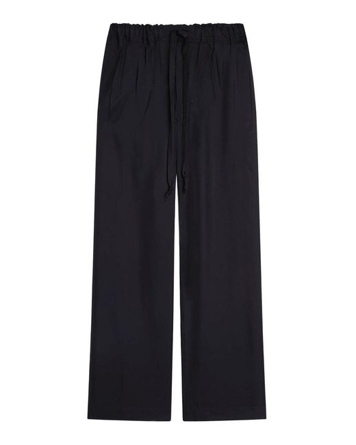 Phoebe Philo Blue Silk Drawstring Trousers