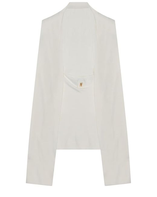 Alberta Ferretti White Elegant Mini Top For