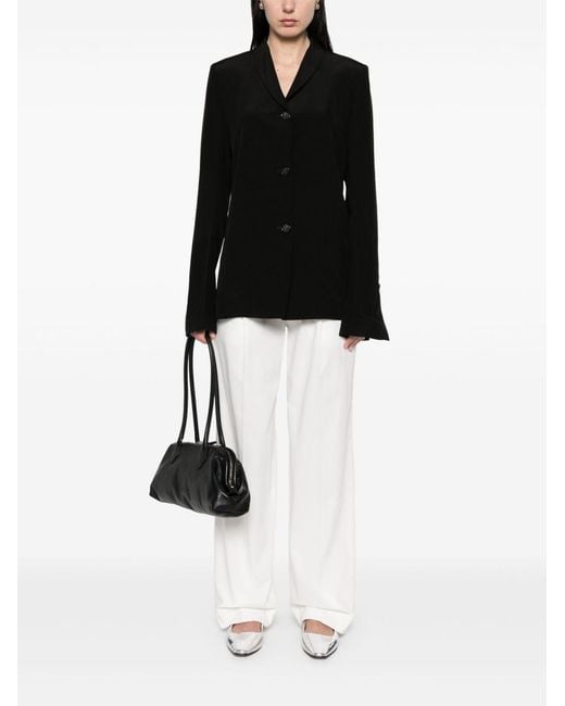 Totême Black Single-Breasted Blazer Jacket