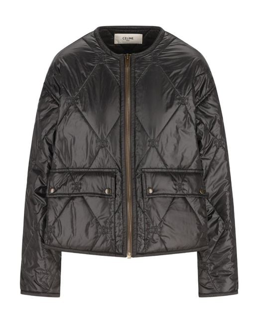 Céline Black Quilted Nylon Jacket