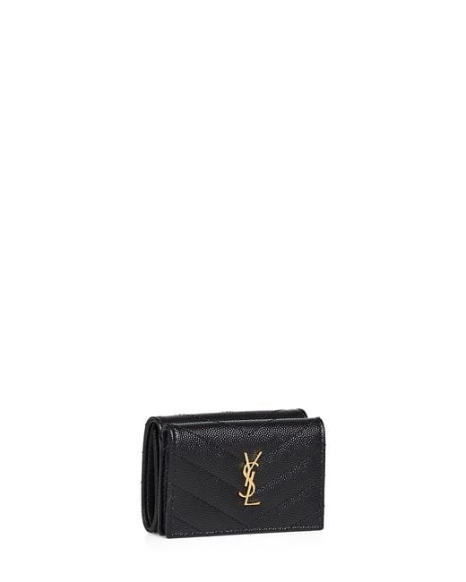 Saint Laurent White Cassandre Origami Tiny Wallet